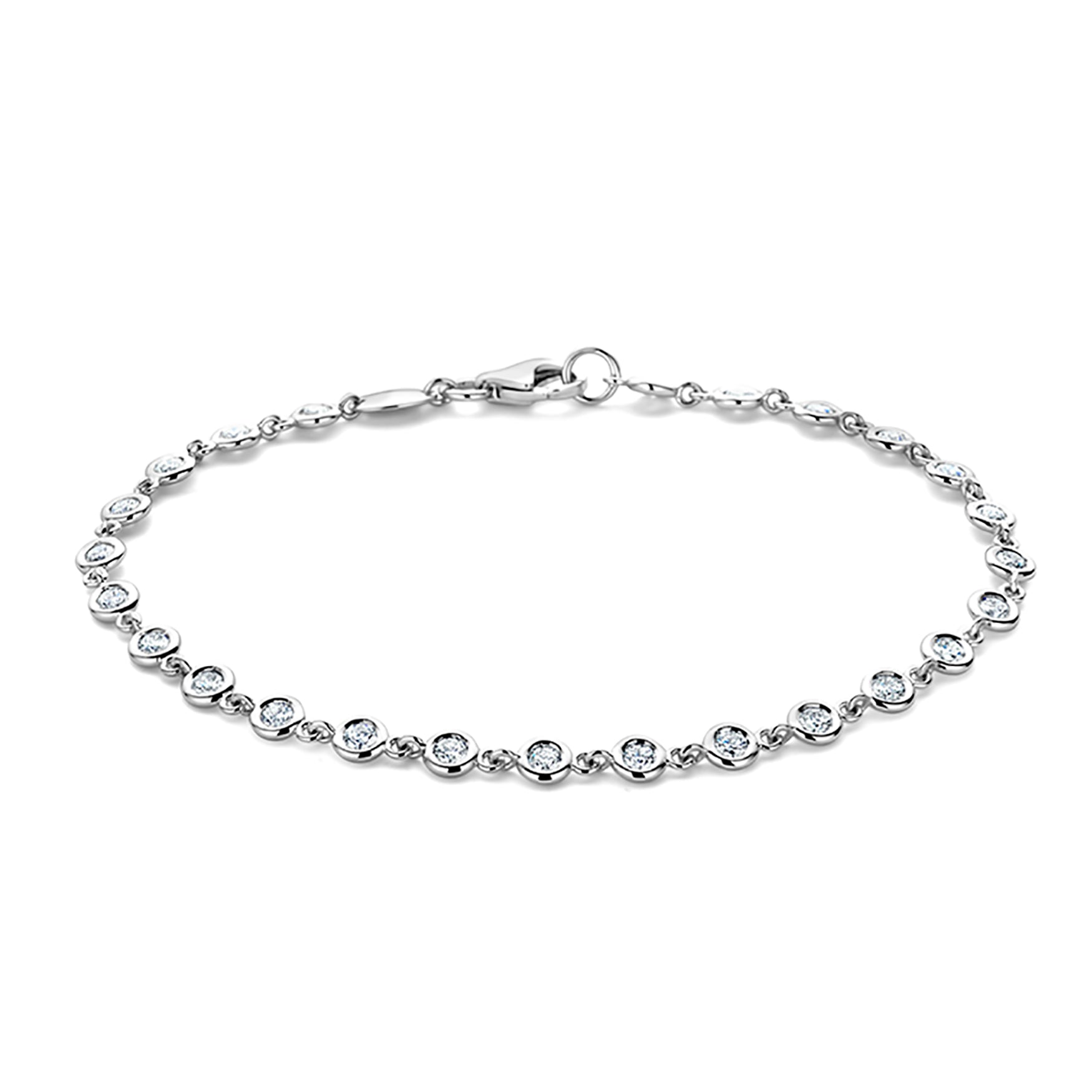 Diamond bezel set bracelet  with 1,23 crt of diamonds