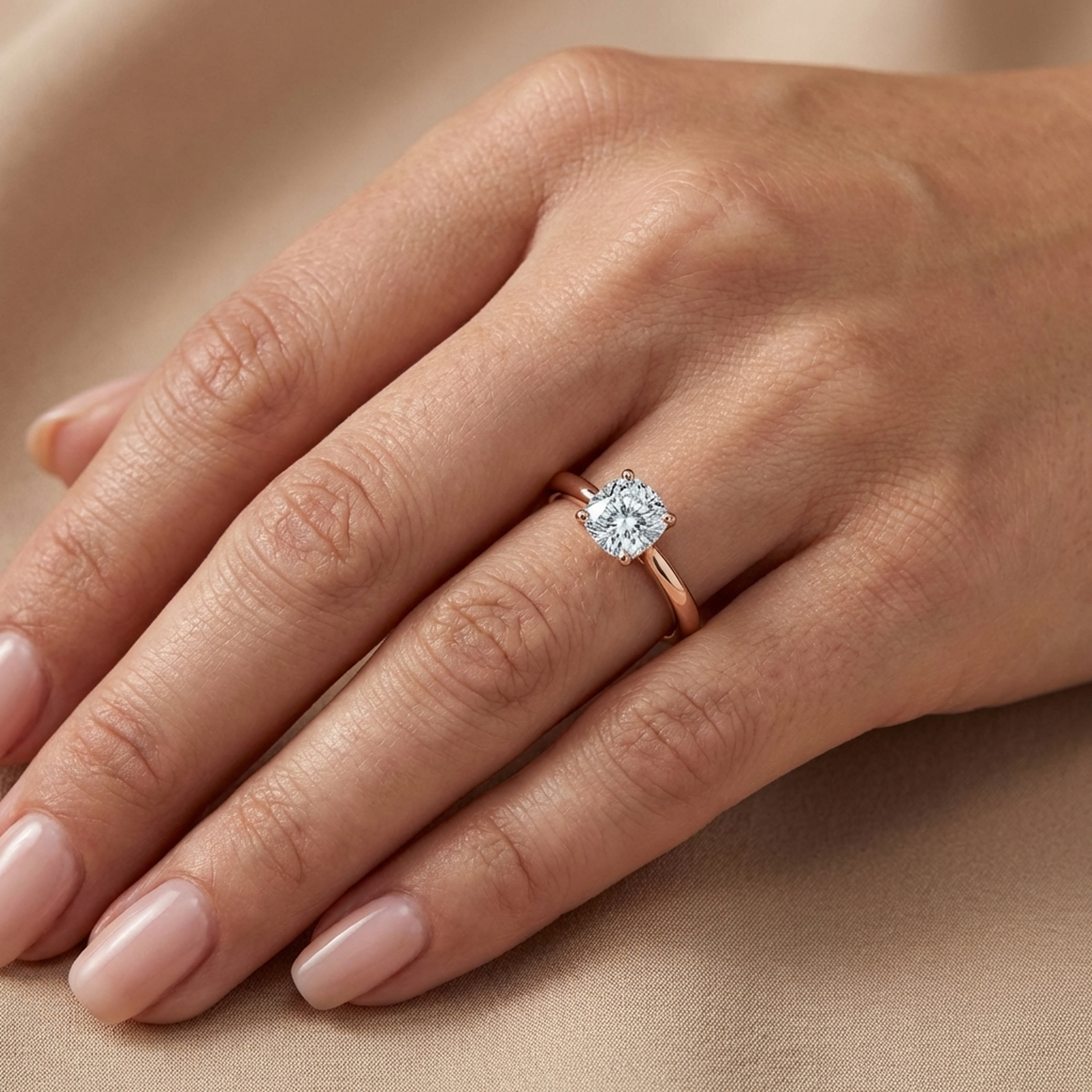 (Royal Asscher Cushion - Rose)