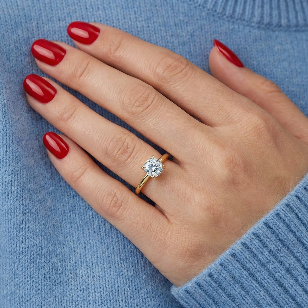 (Royal Asscher Cushion - Yellow)