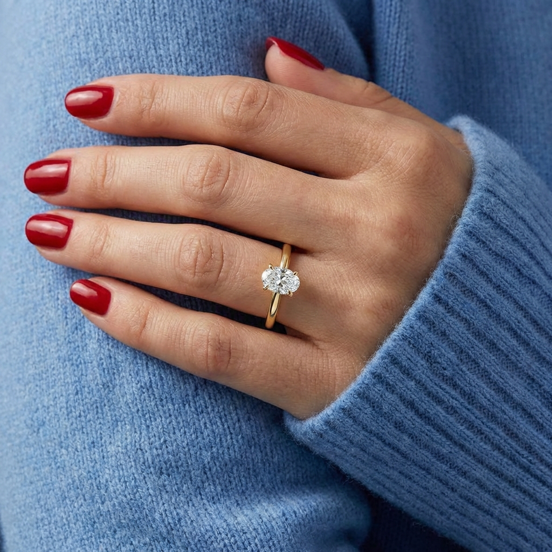 (Royal Asscher Oval - Yellow)