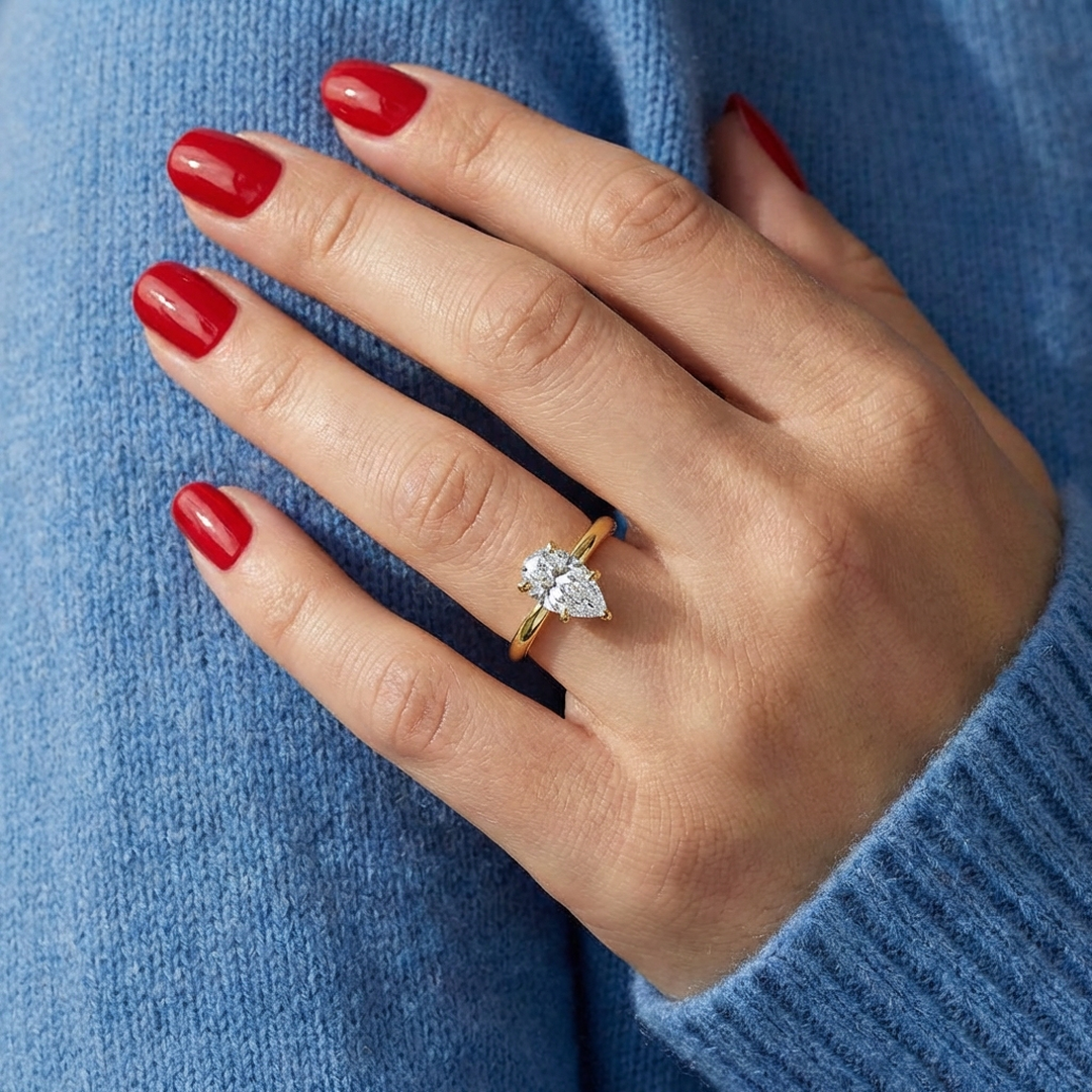 (Royal Asscher Pear - Yellow)