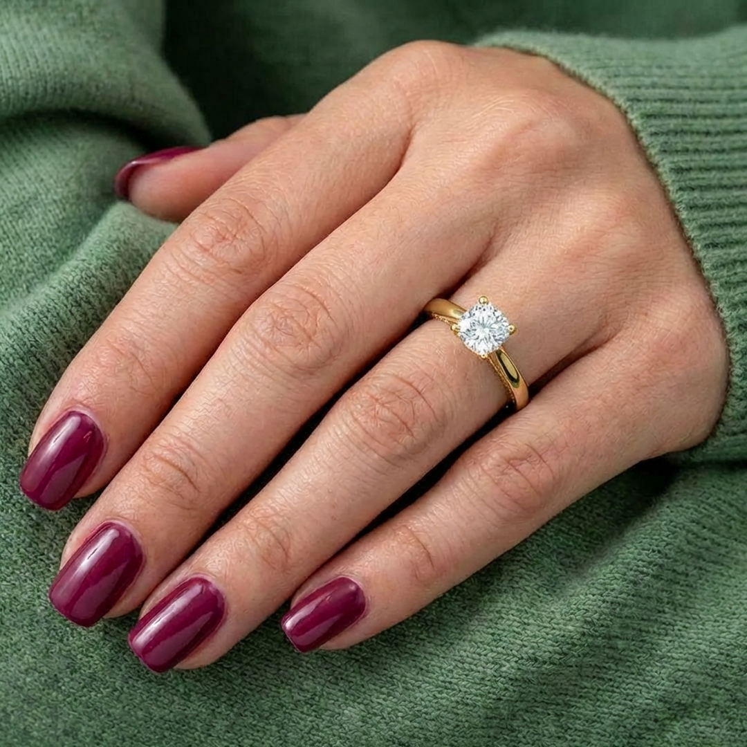 (Royal Asscher Cushion - Yellow)