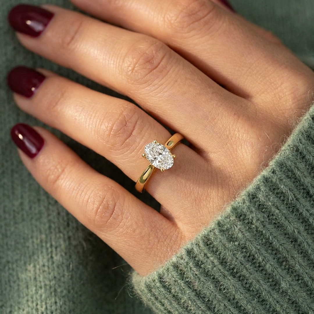 (Royal Asscher Oval - Yellow)