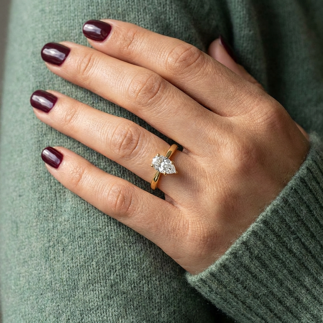 (Royal Asscher Pear - Yellow)