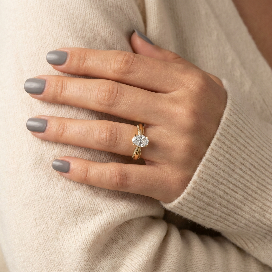 (Royal Asscher Oval - Yellow)