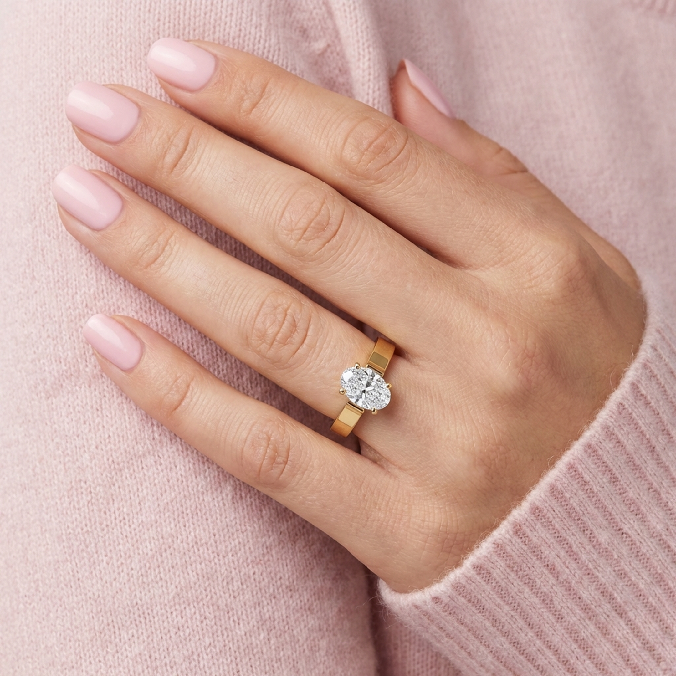 (Royal Asscher Oval - Yellow)