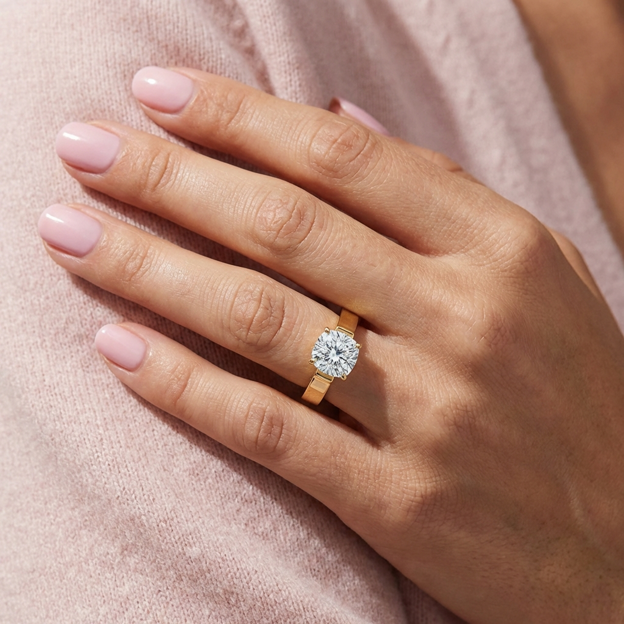 (Royal Asscher Cushion - Yellow)