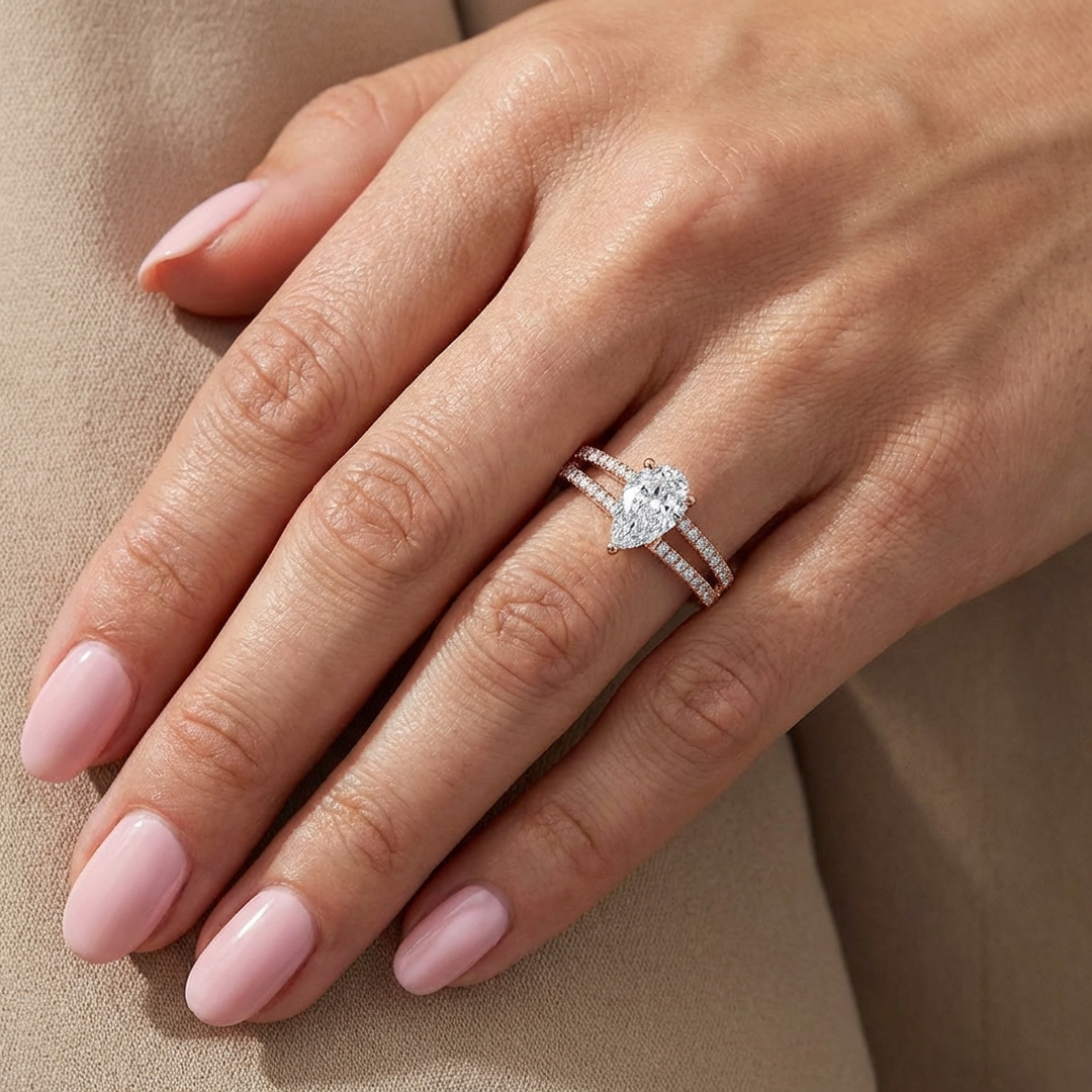 (Royal Asscher Pear - Rose)