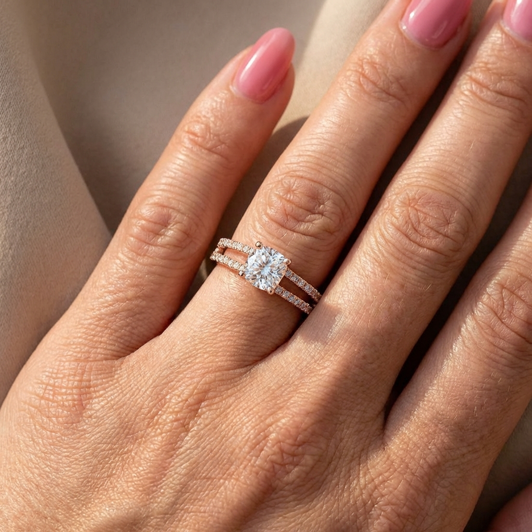 (Royal Asscher Cushion - Rose)