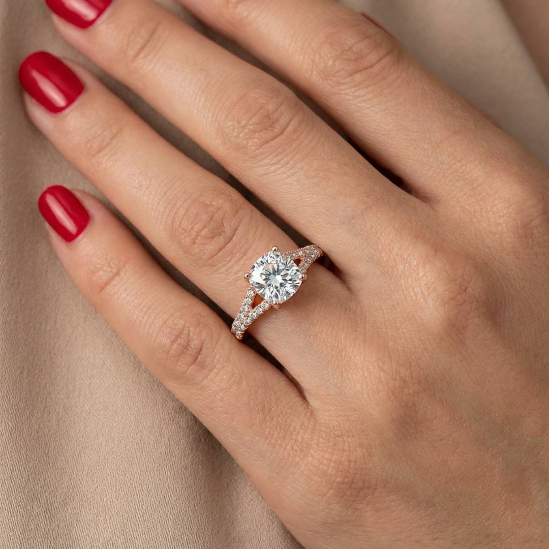 (Royal Asscher Cushion - Rose)