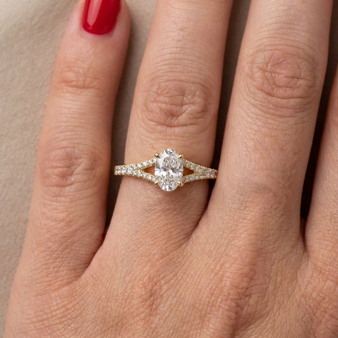 (Royal Asscher Oval - Yellow)