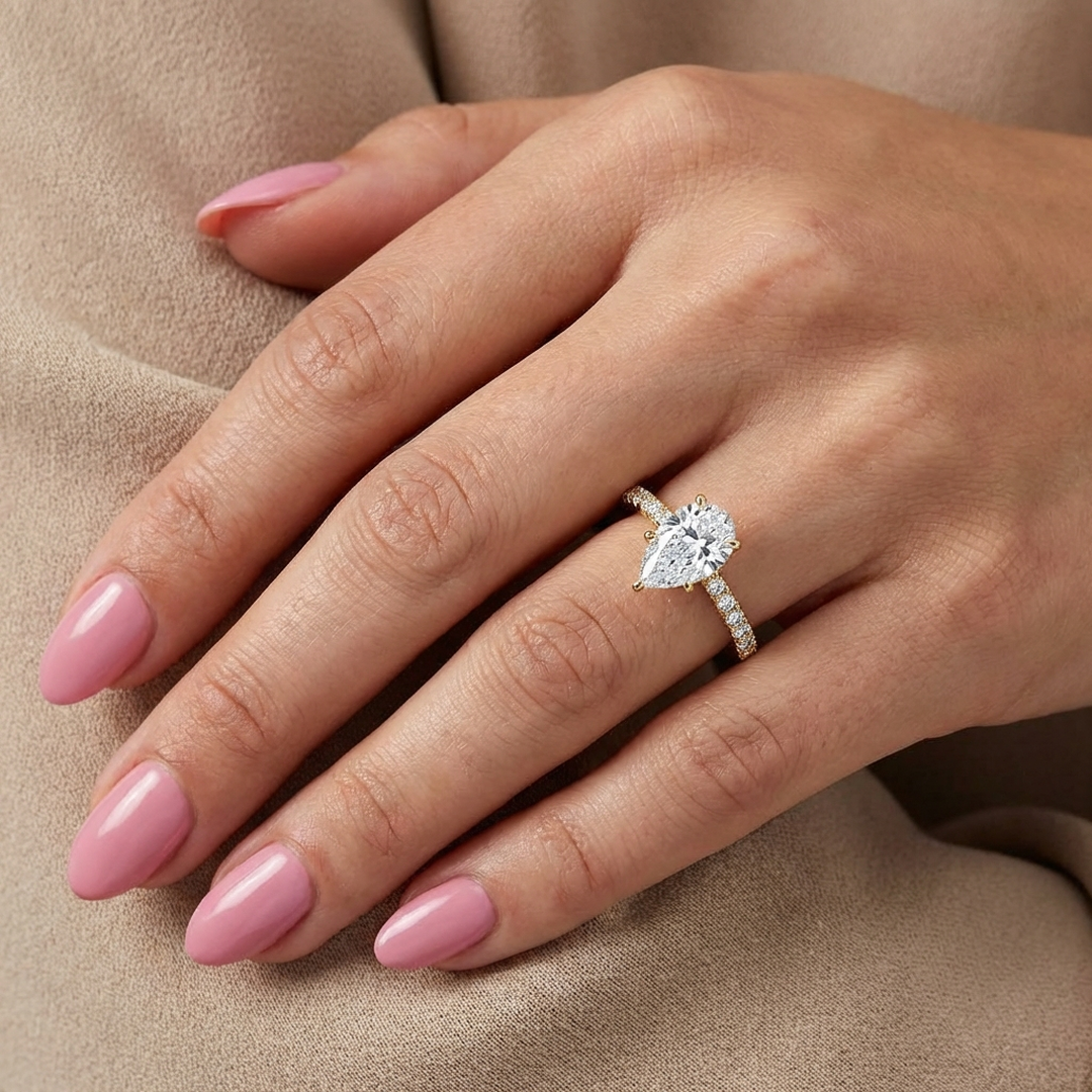 (Royal Asscher Pear - Yellow)