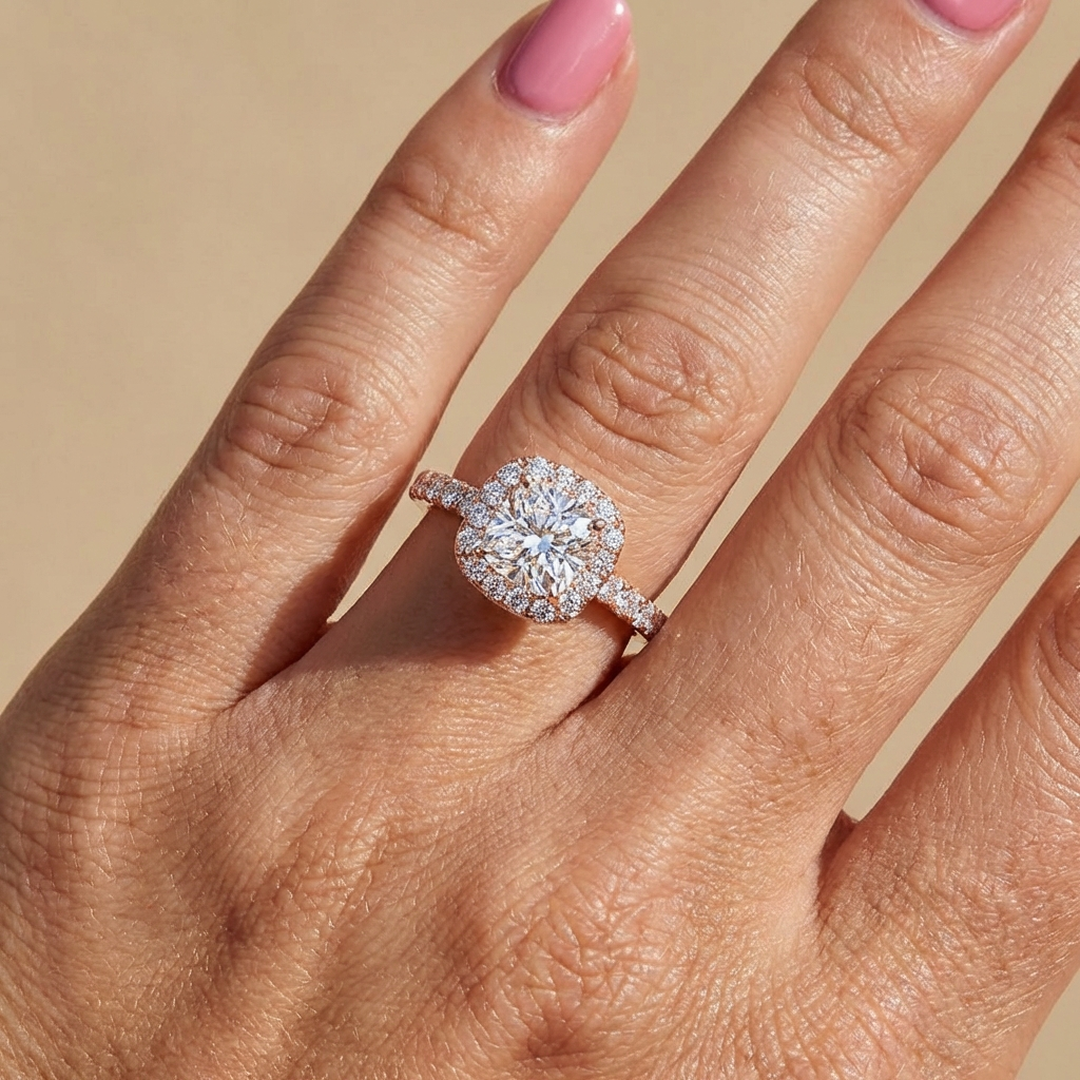 (Royal Asscher Cushion - Rose)