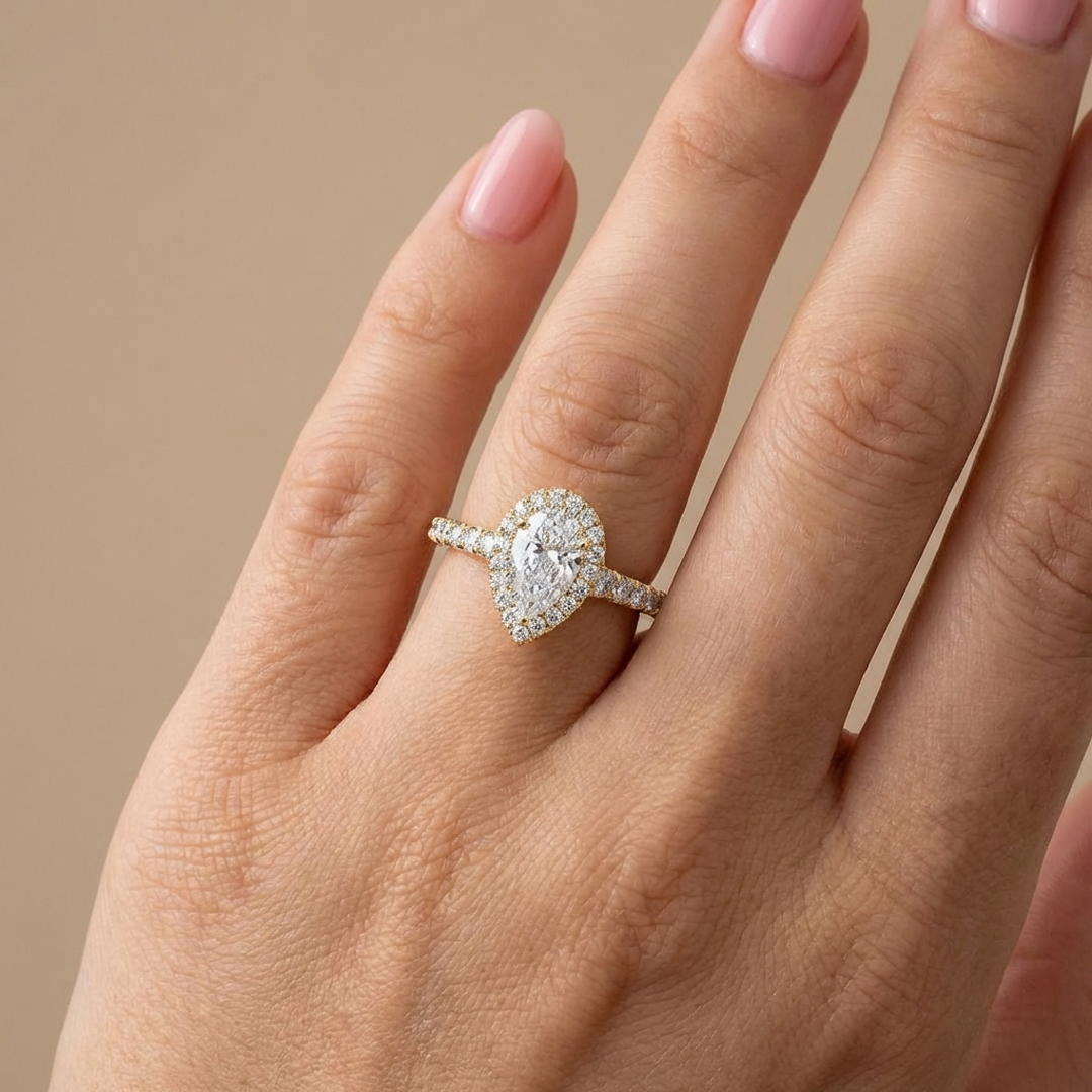 (Royal Asscher Pear - Yellow)