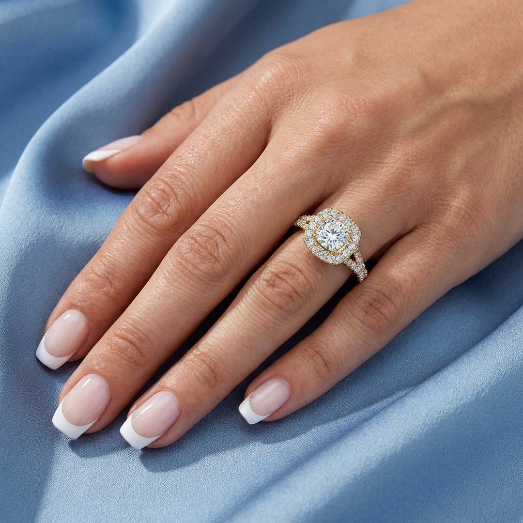 (Royal Asscher Cushion - Yellow)