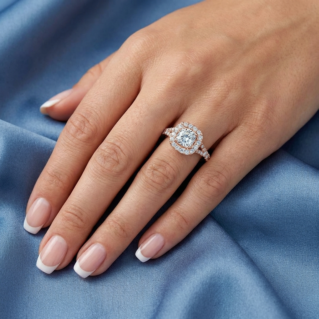 (Royal Asscher Cushion - Rose)