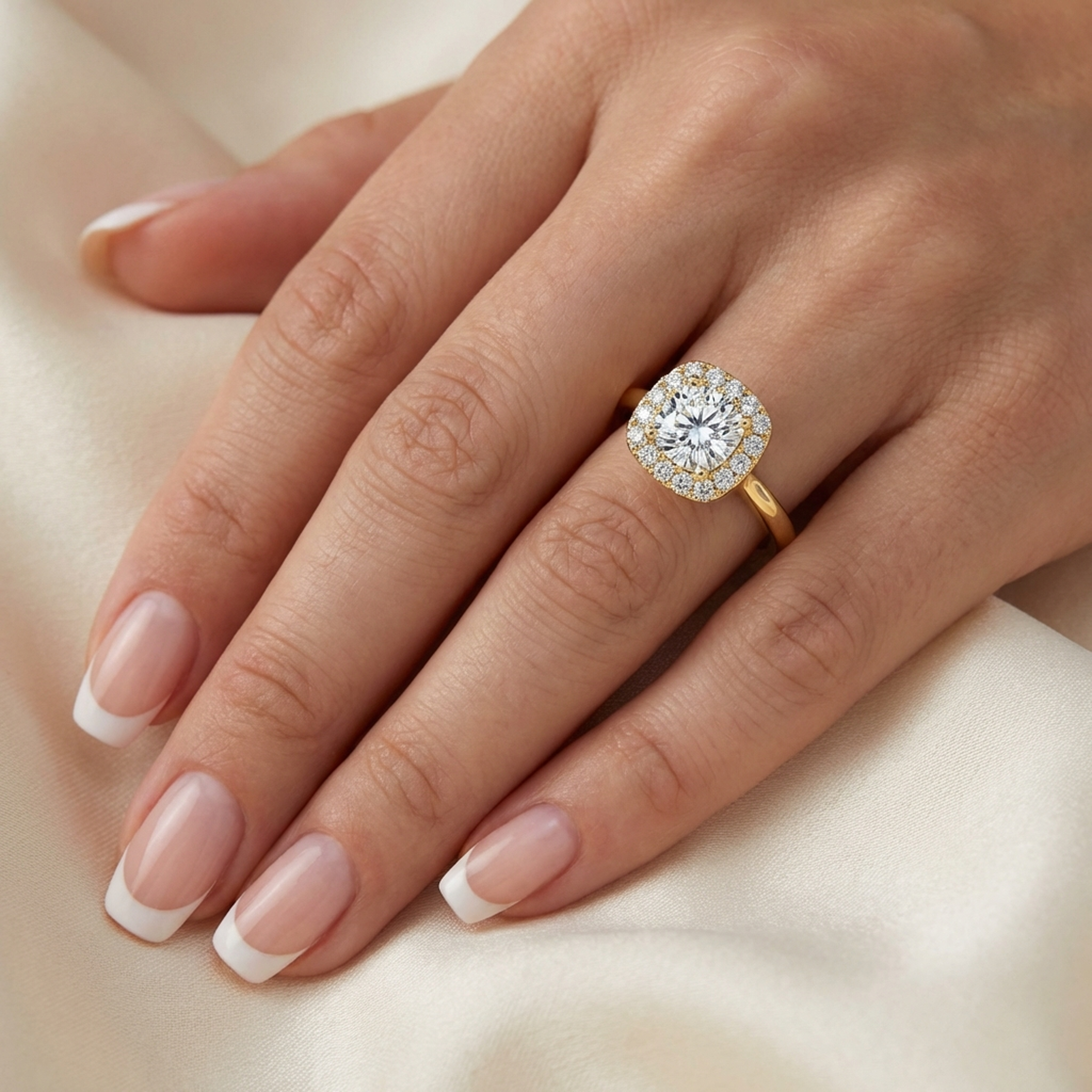 (Royal Asscher Cushion - Yellow)