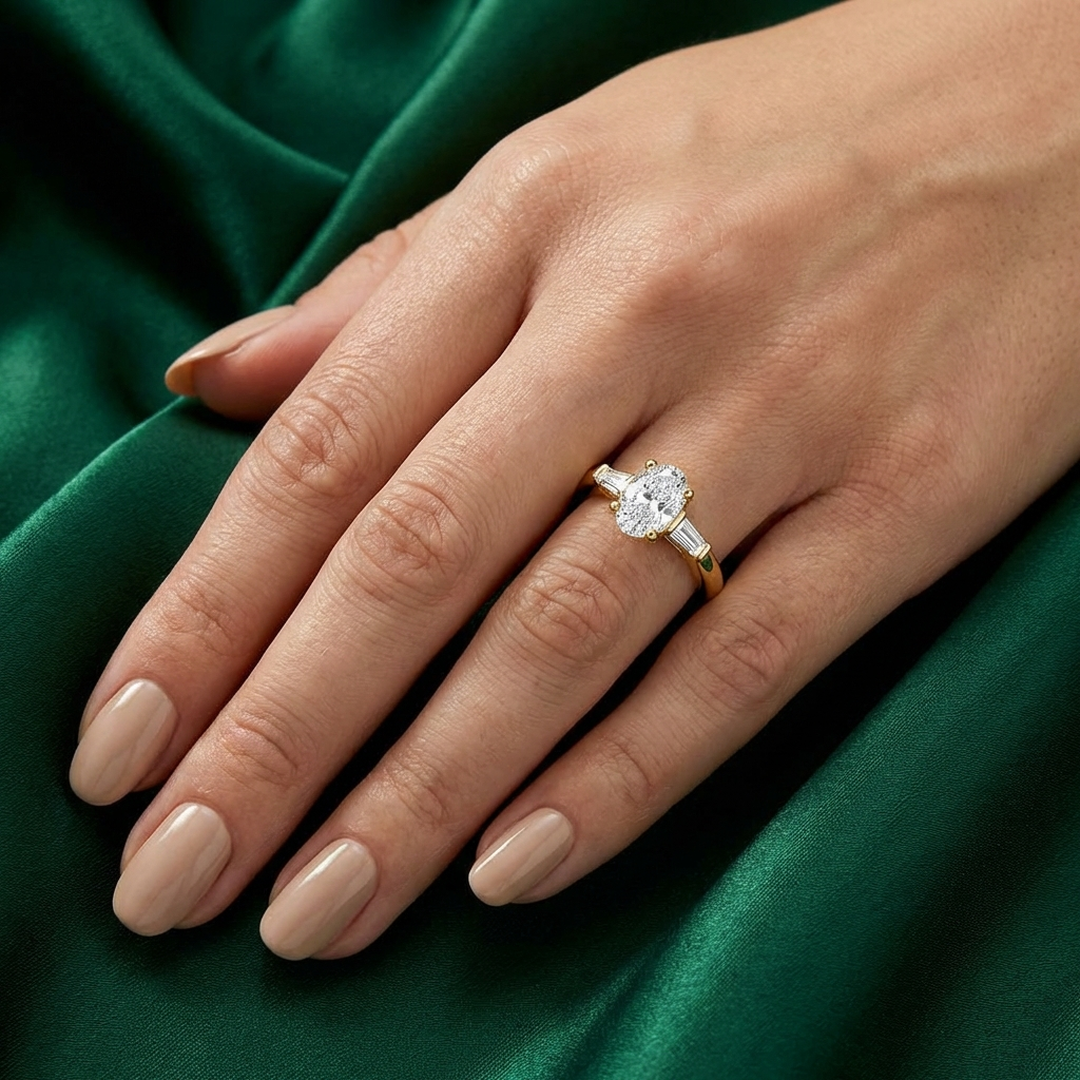 (Royal Asscher Oval - Yellow)