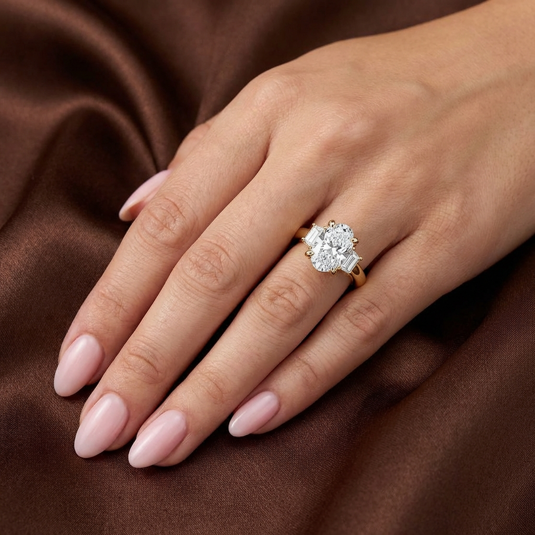 (Royal Asscher Oval - Yellow)