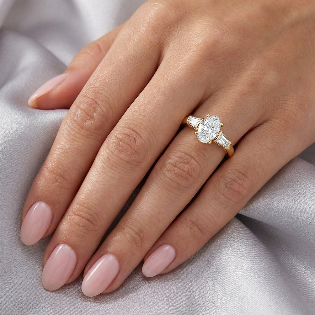 (Royal Asscher Oval - Yellow)