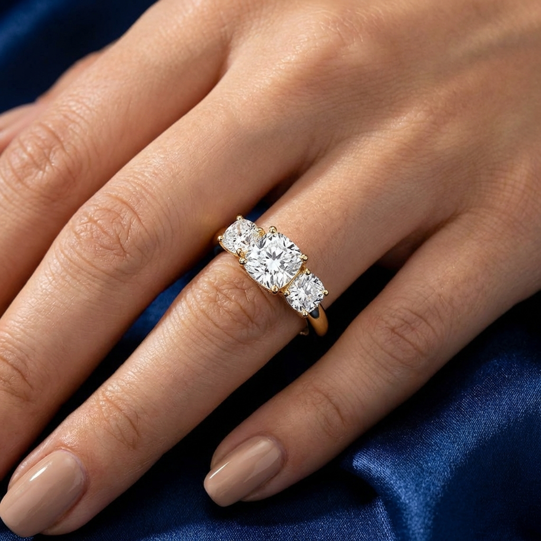 (Royal Asscher Cushion - Yellow)