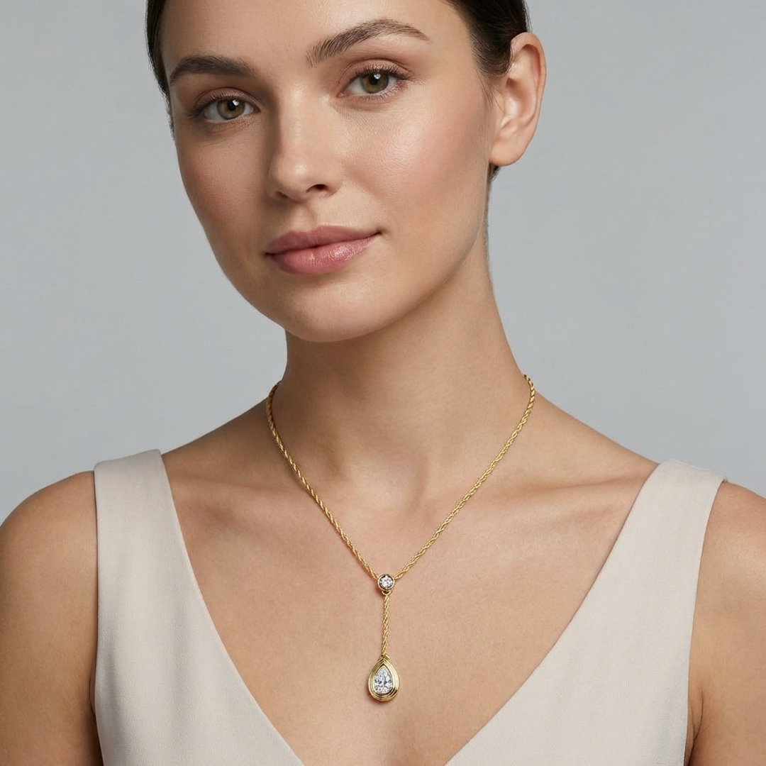 (Royal Asscher Pear - Yellow)