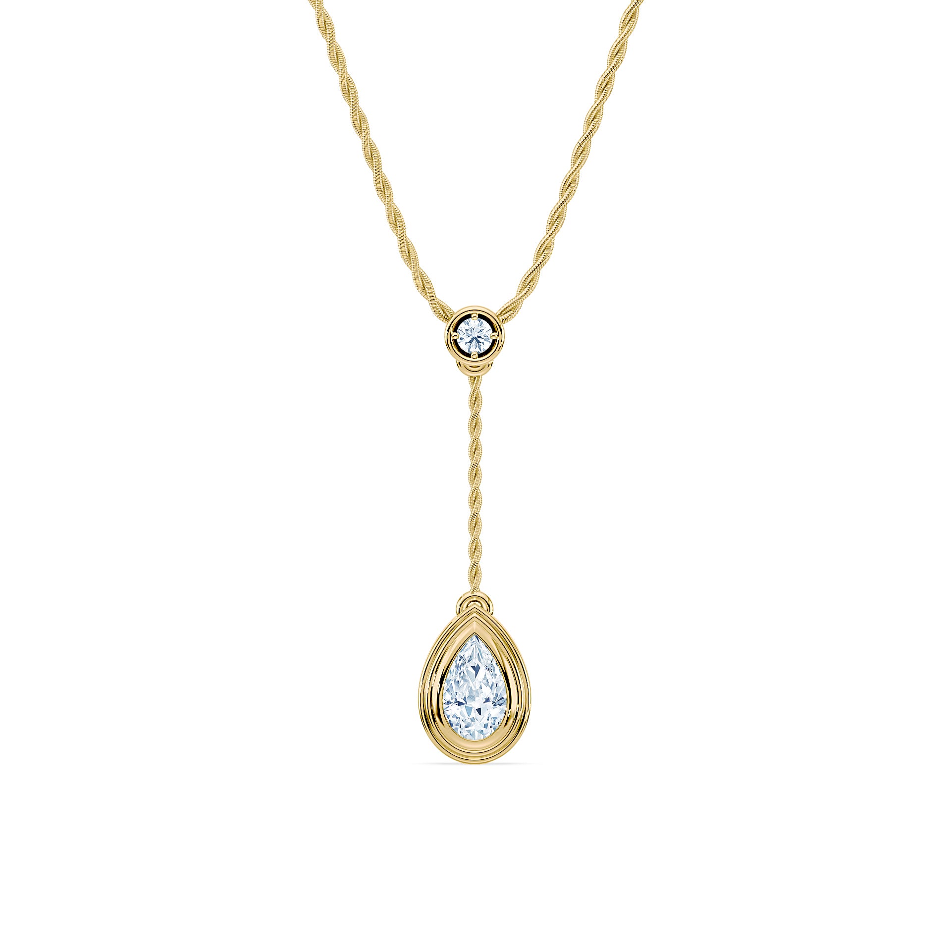 (Royal Asscher Pear - Yellow)