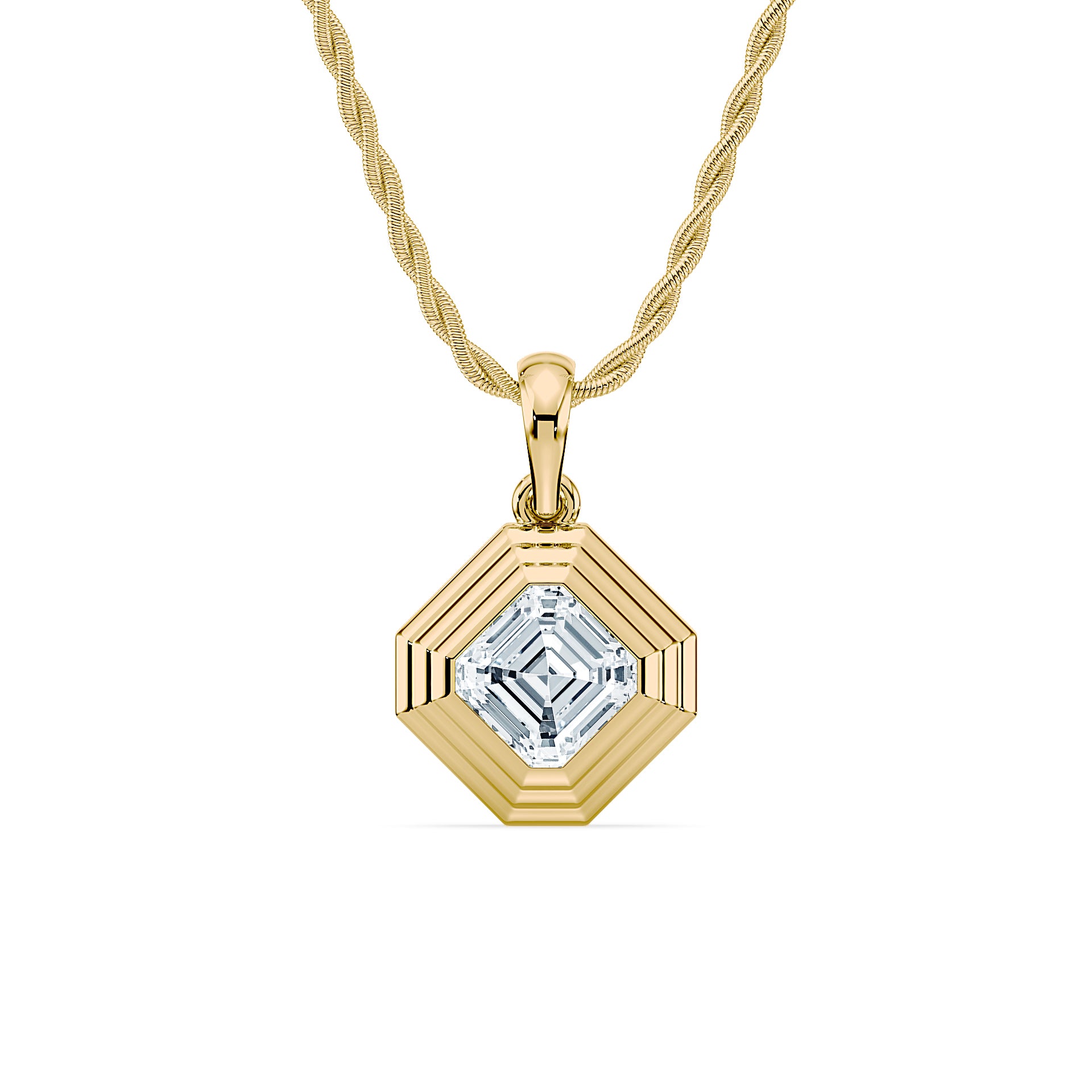 (Royal Asscher Cut - Yellow)