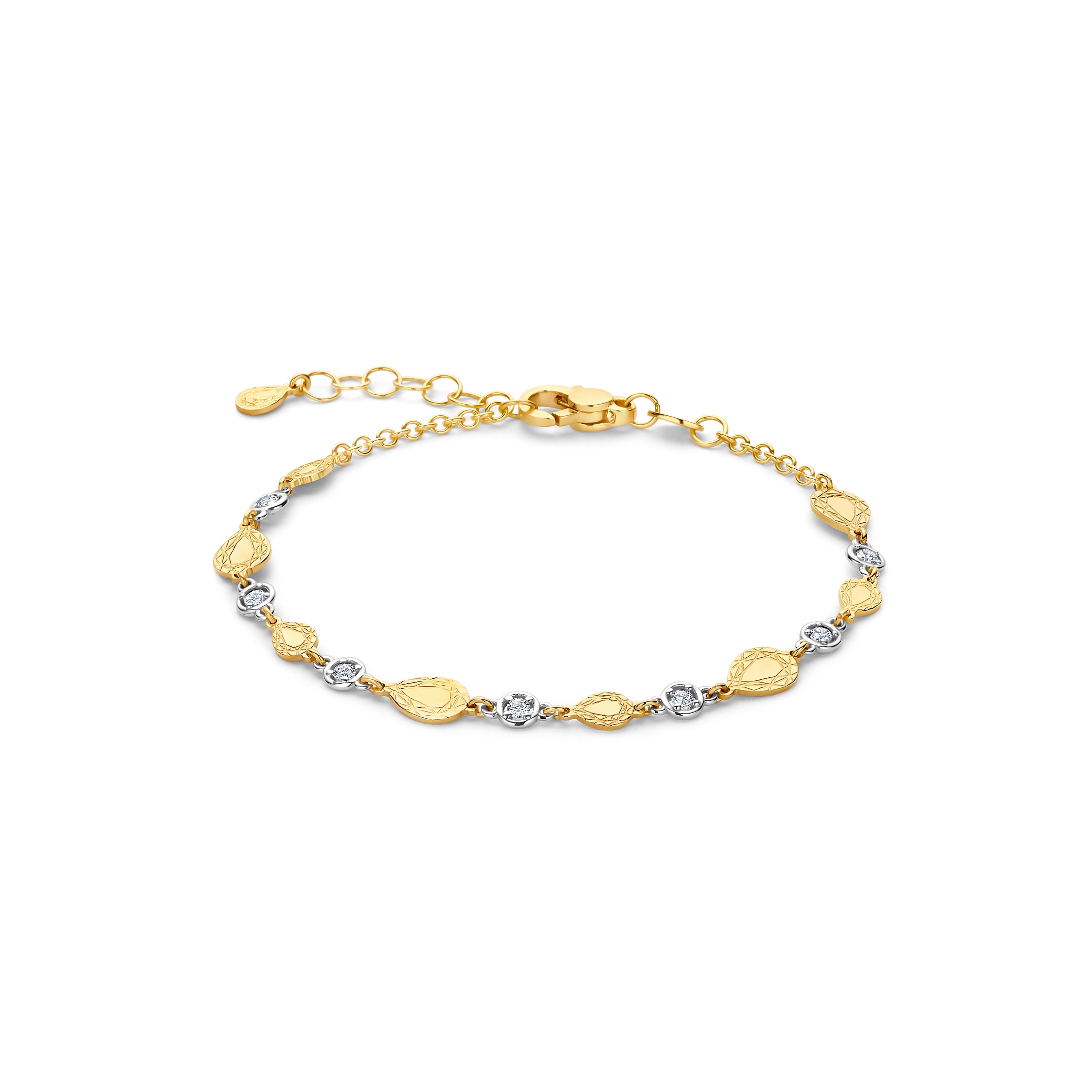 Shapes of ♥♥♥ bracelet with 0.19 total diamond weight