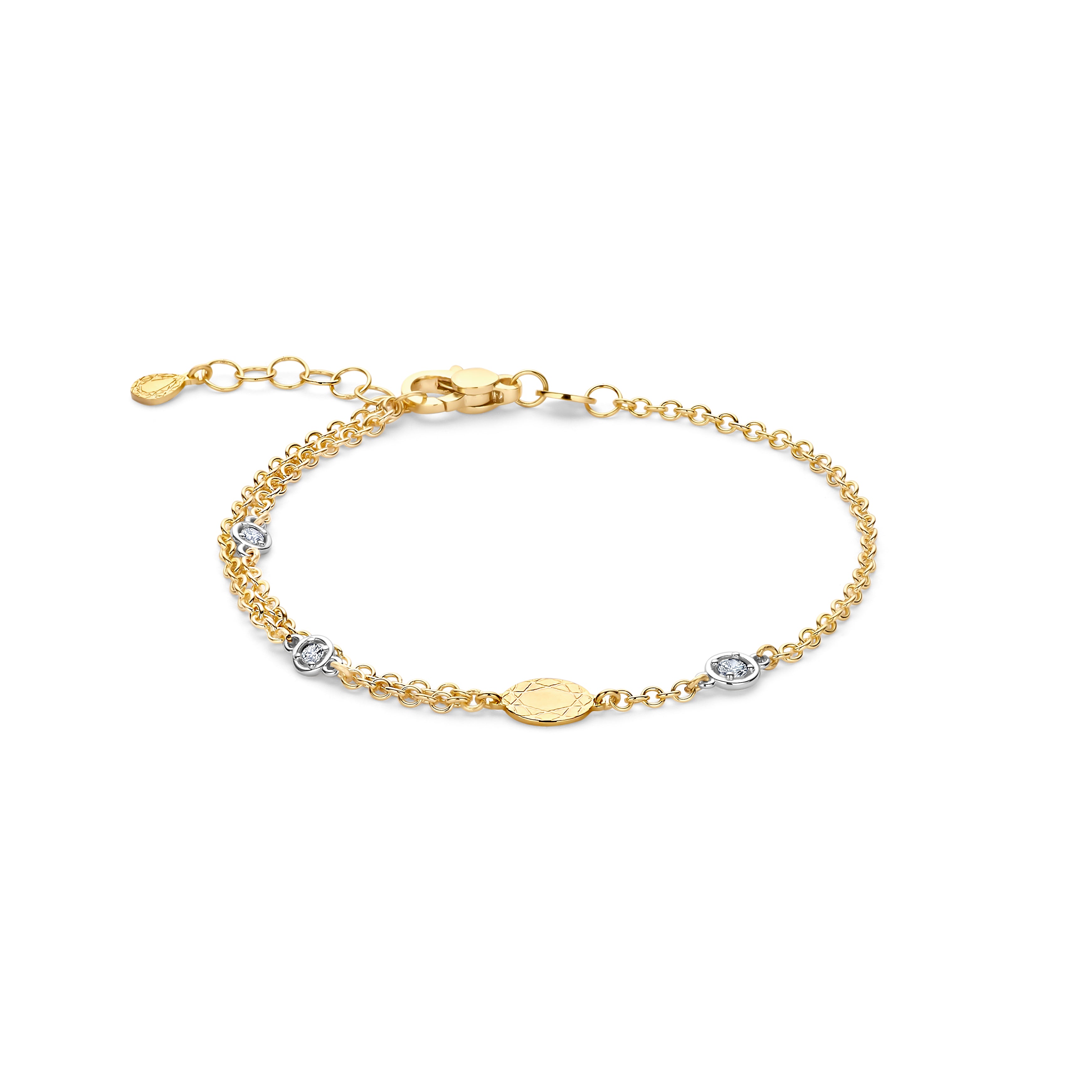 Shapes of ♥♥♥ bracelet with 0.10 total diamond weight
