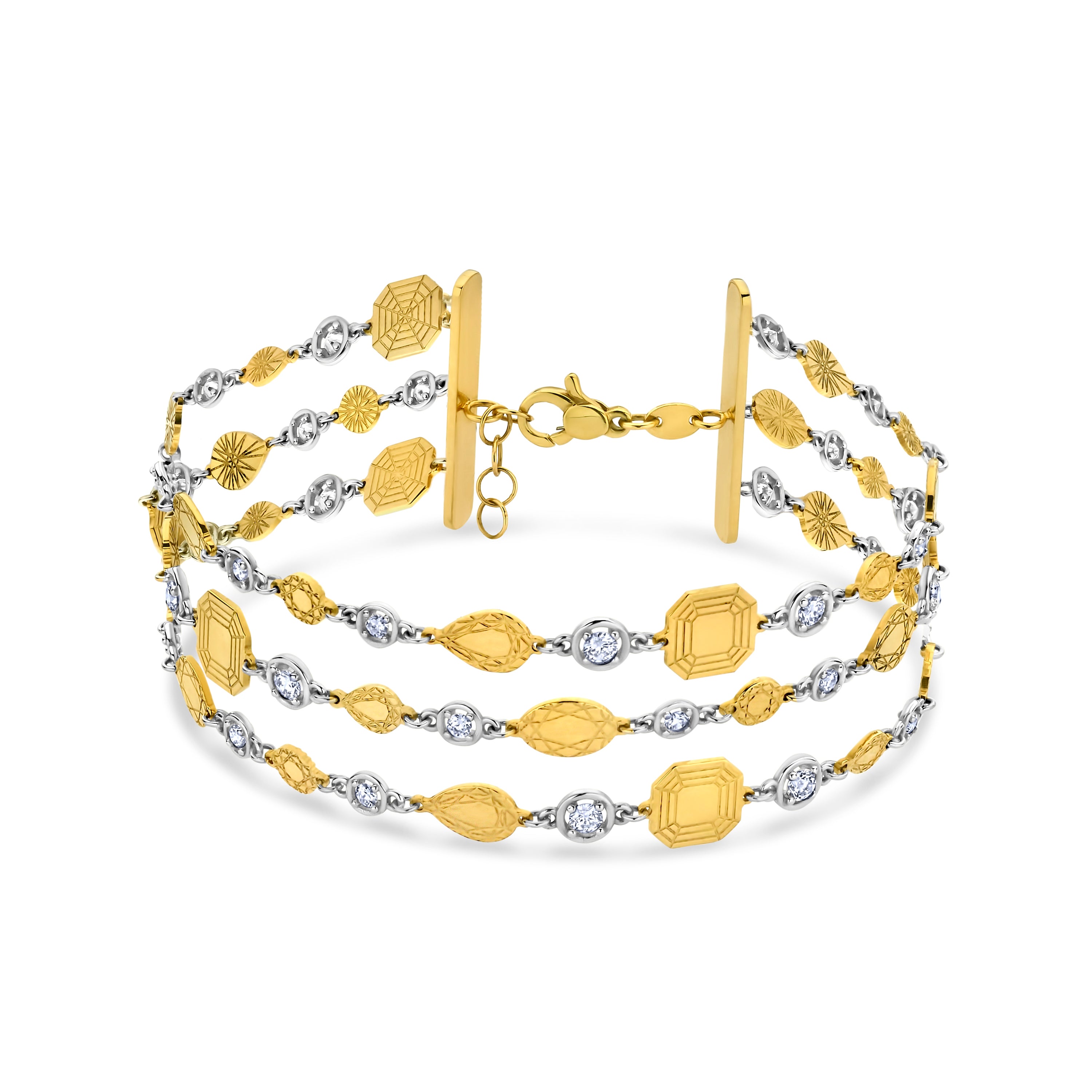 Shapes of ♥♥♥ bracelet with 1,26 total diamond weight