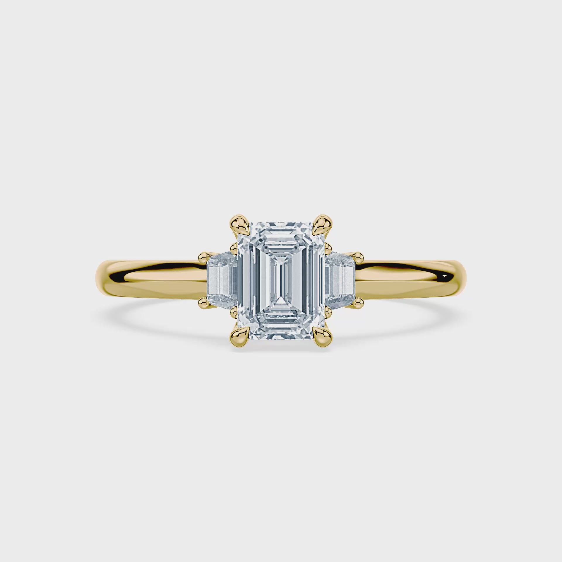 (Royal Asscher Emerald - Yellow - Video)