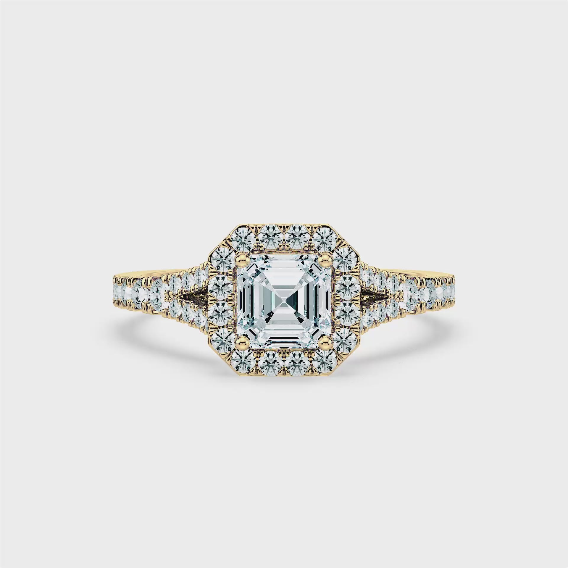 (Royal Asscher Cut - Yellow - Video)