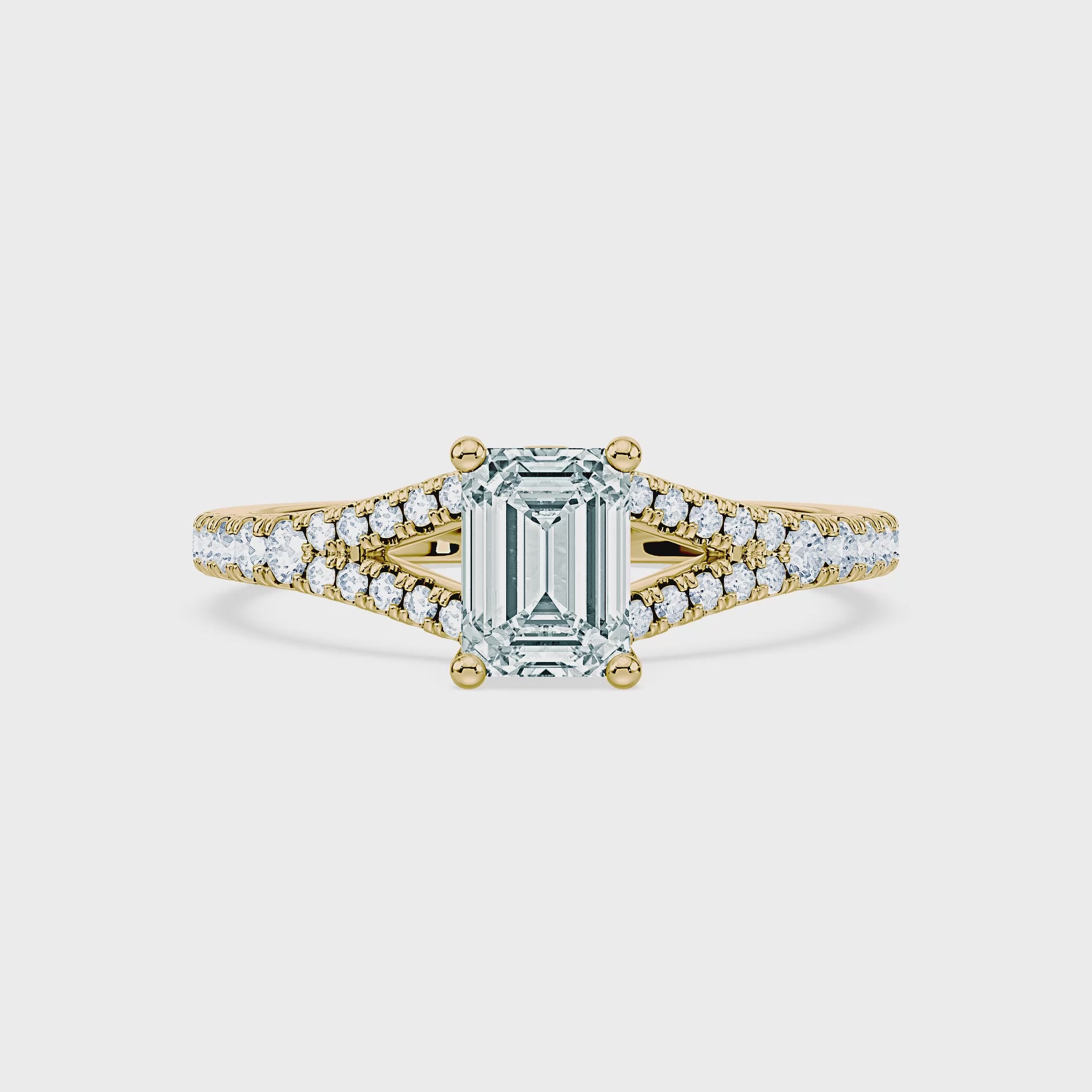 (Royal Asscher Emerald - Yellow - Video)