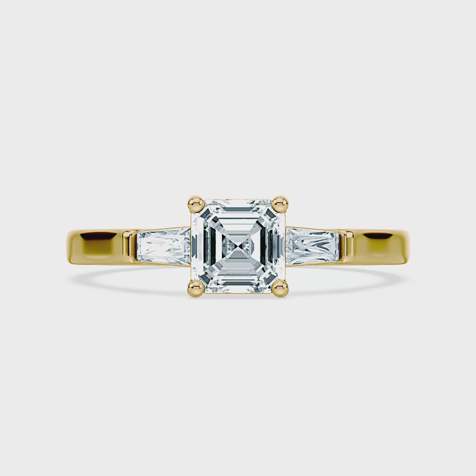 (Royal Asscher Cut - Yellow - Video)