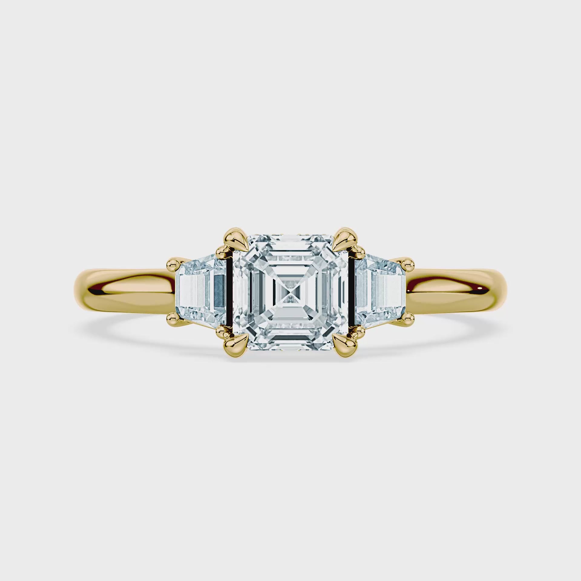 (Royal Asscher Cut - Yellow - Video)