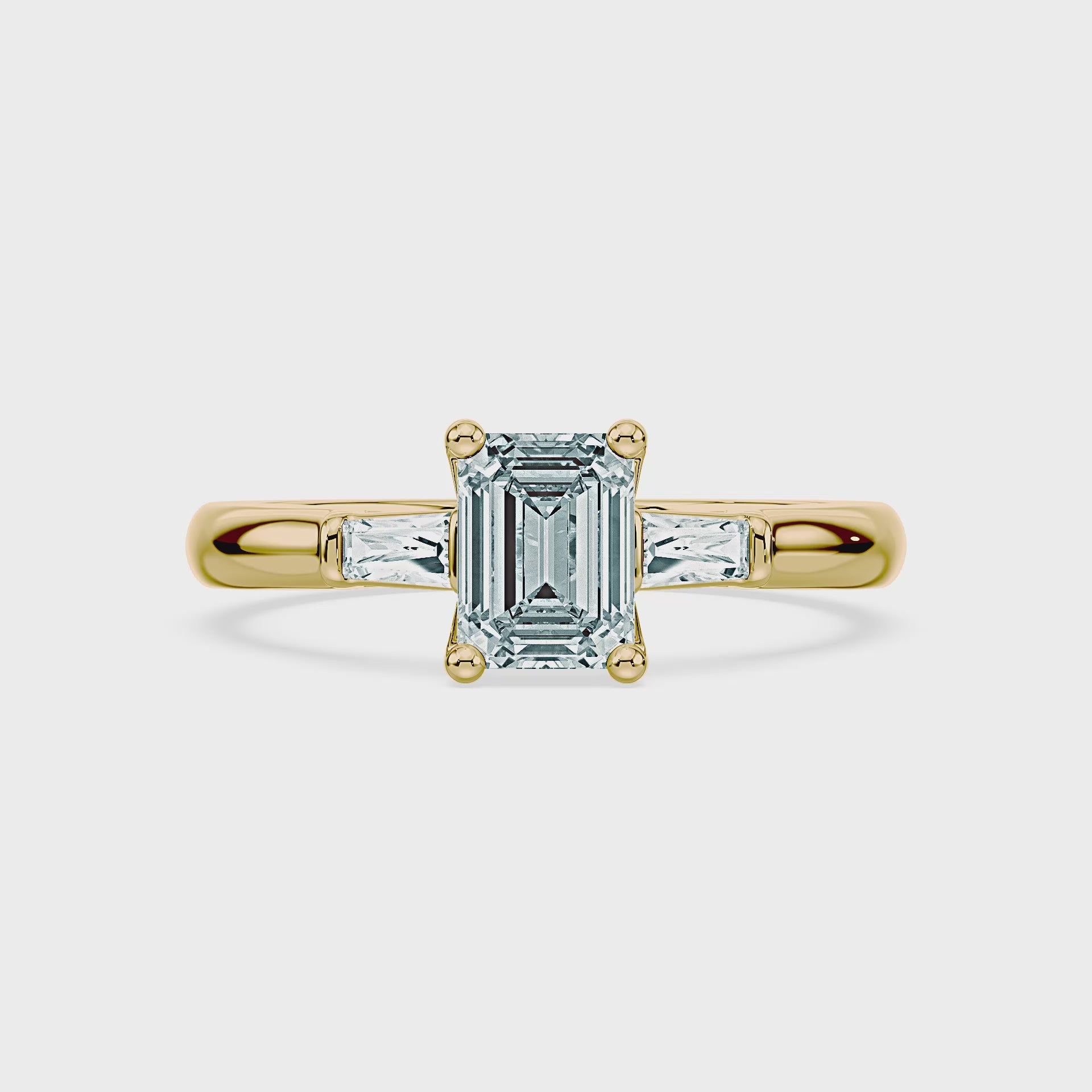 (Royal Asscher Emerald - Yellow - Video)