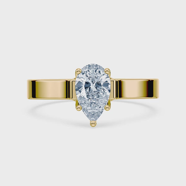 (Royal Asscher Pear - Yellow - Video)