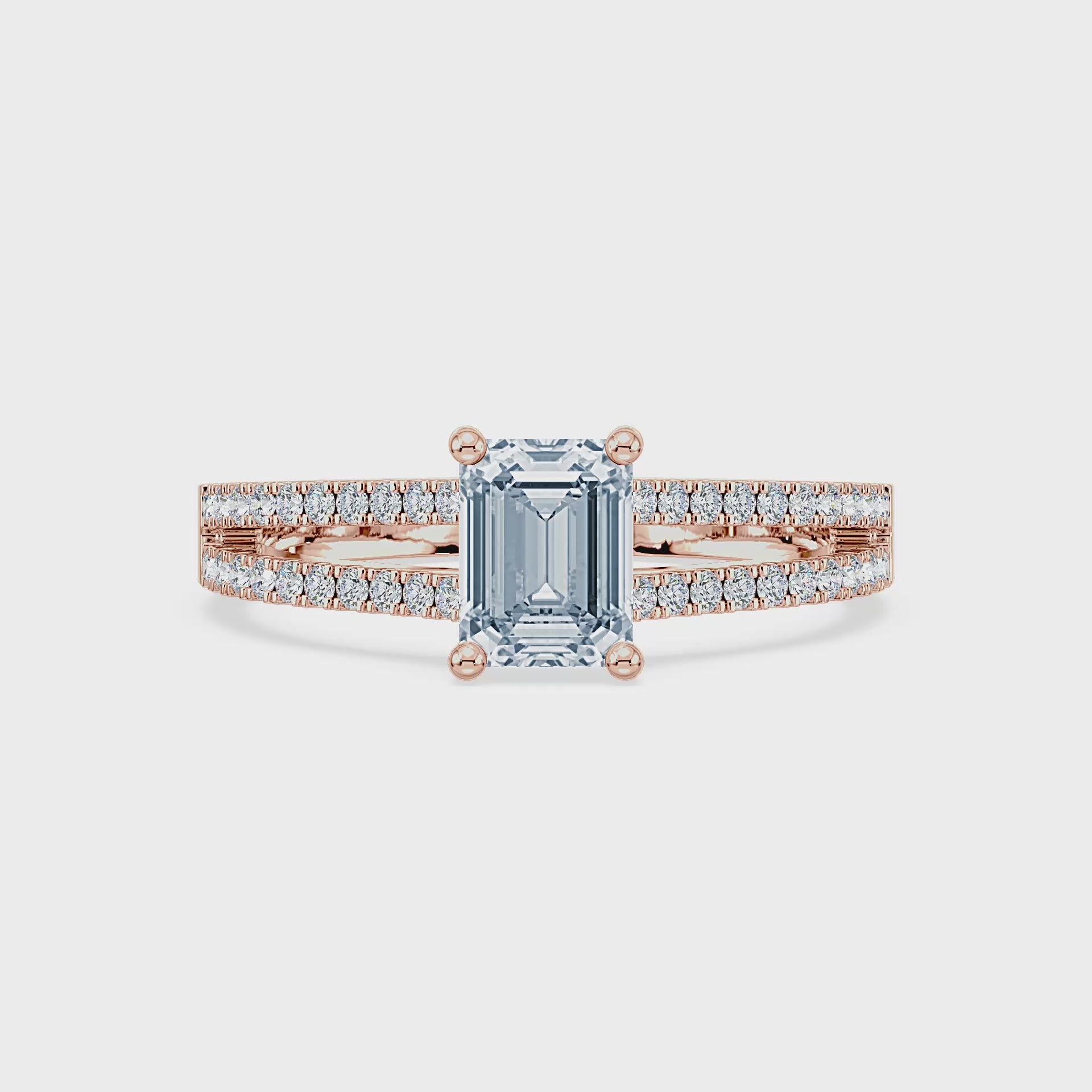 (Royal Asscher Emerald - Rose - Video)