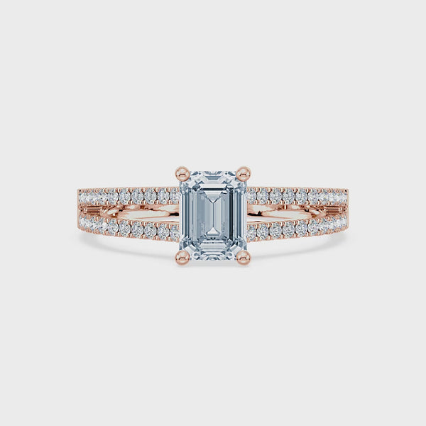 (Royal Asscher Emerald - Rose - Video)