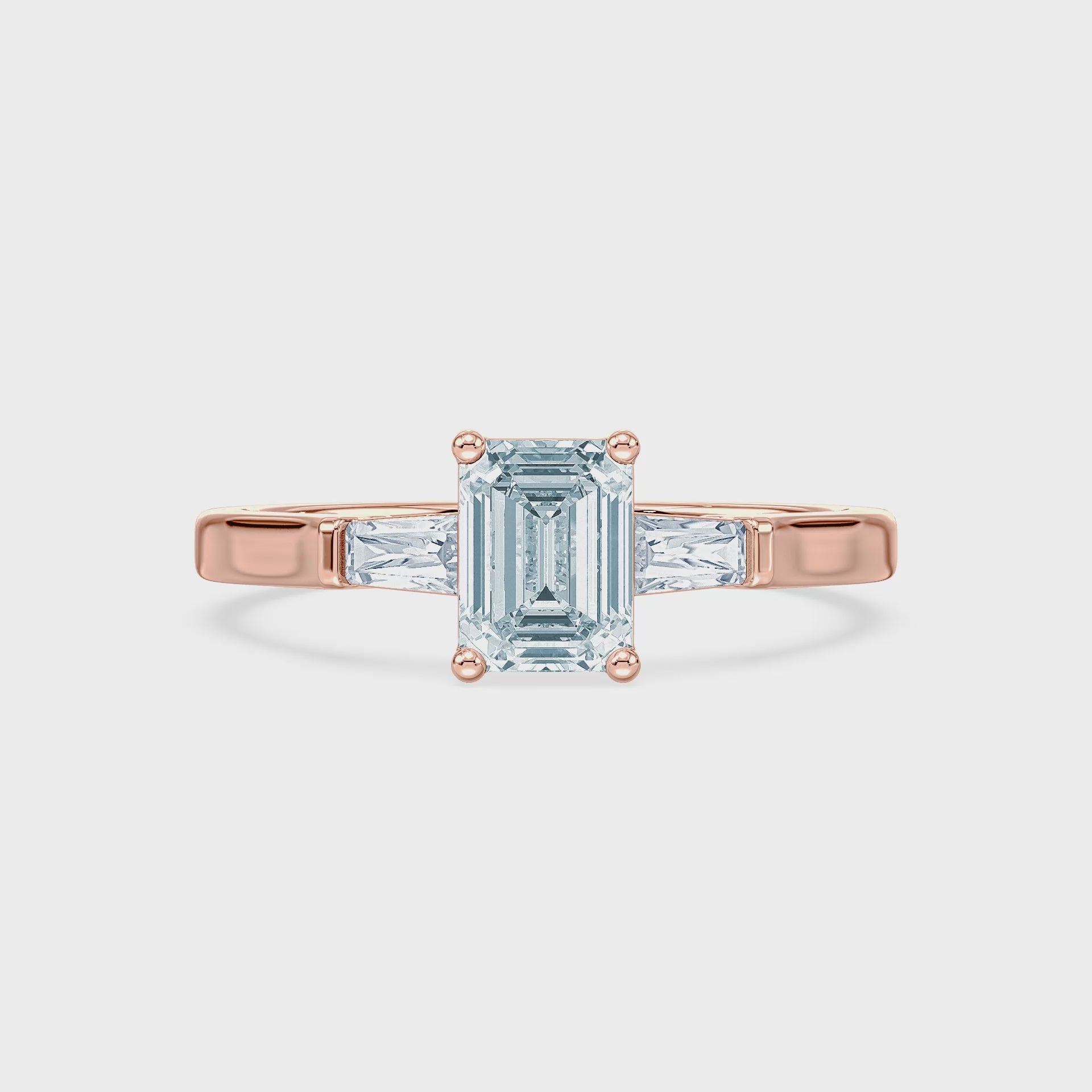 (Royal Asscher Emerald - Rose - Video)