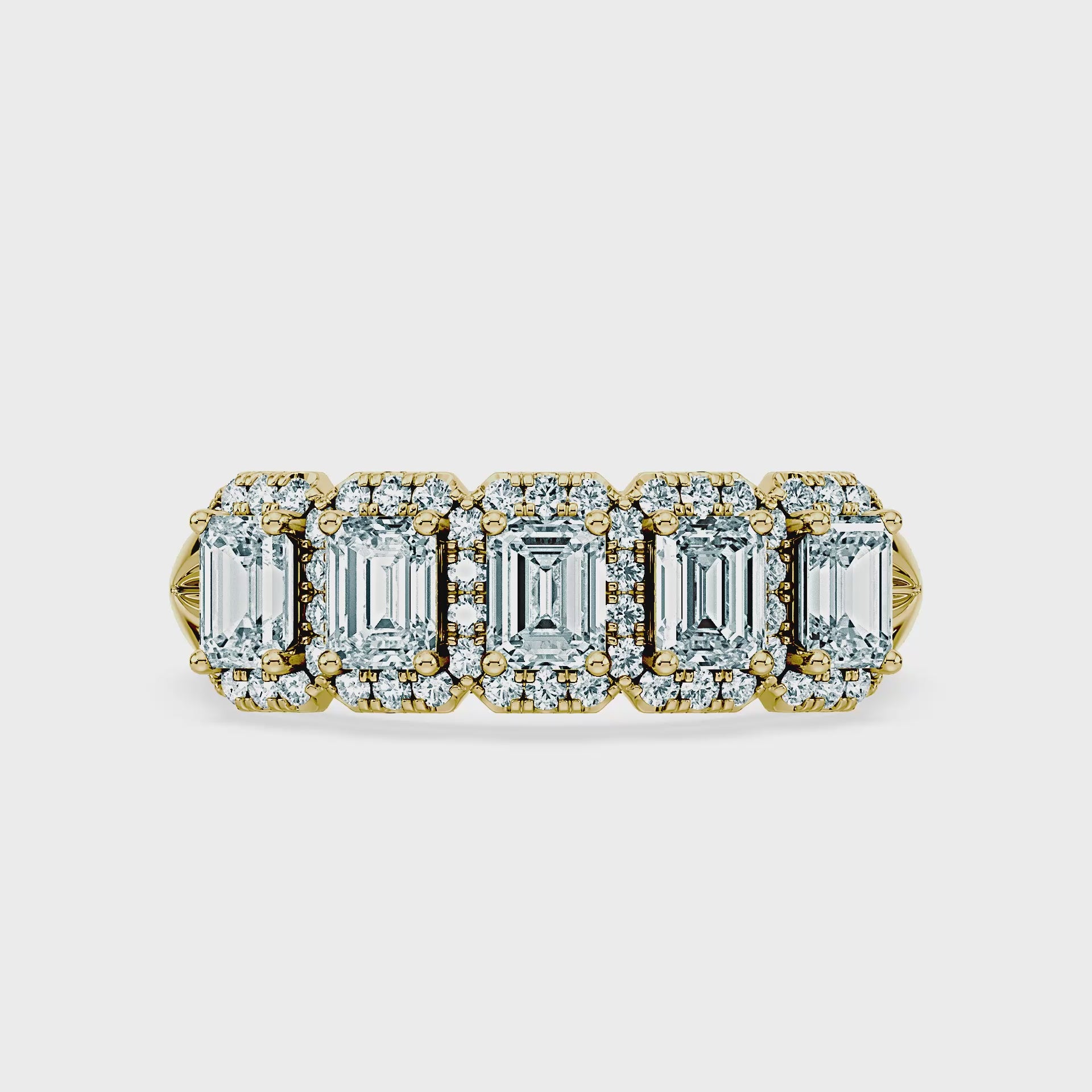 (Royal Asscher Emerald - Yellow - Video)