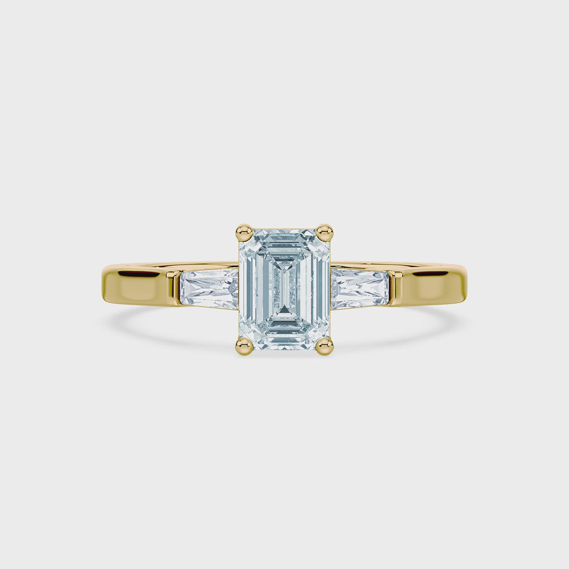 (Royal Asscher Emerald - Yellow - Video)