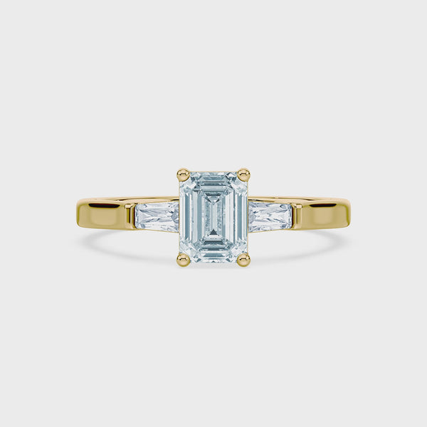 (Royal Asscher Emerald - Yellow - Video)