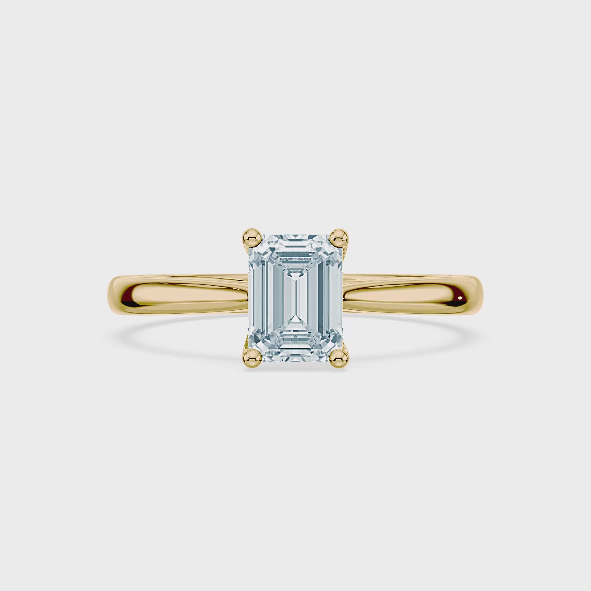 (Royal Asscher Emerald - Yellow - Video)