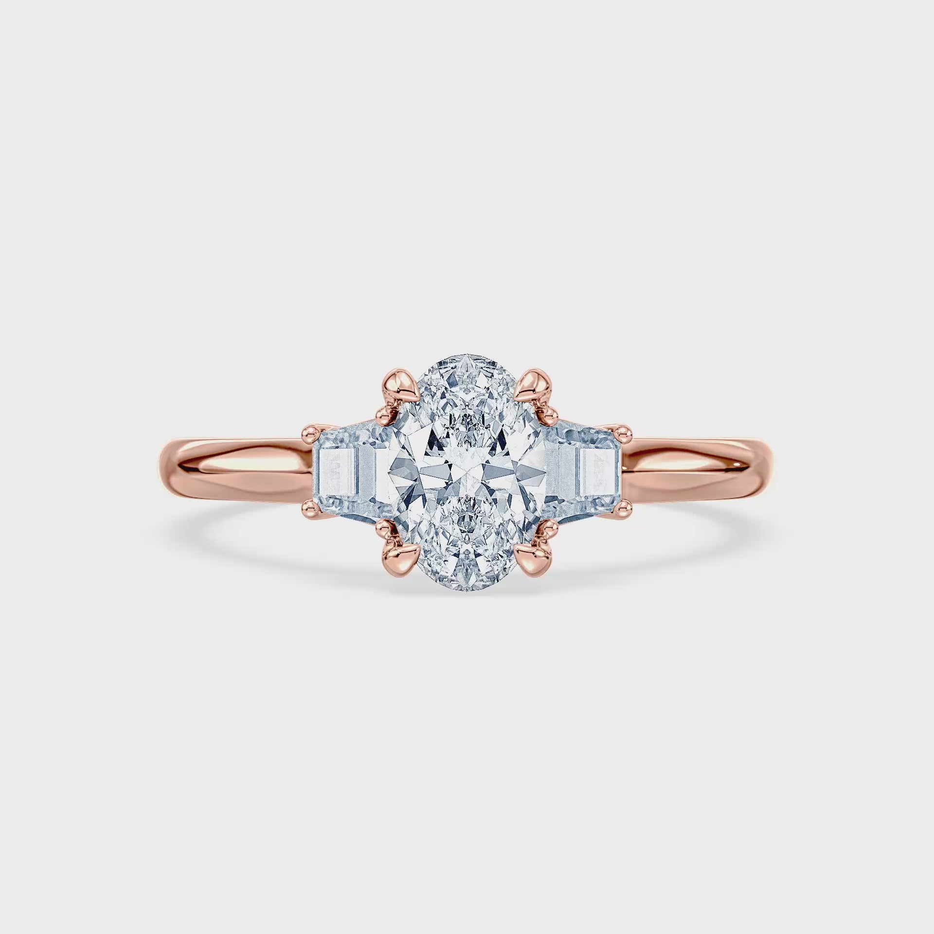 (Royal Asscher Oval - Rose - Video)