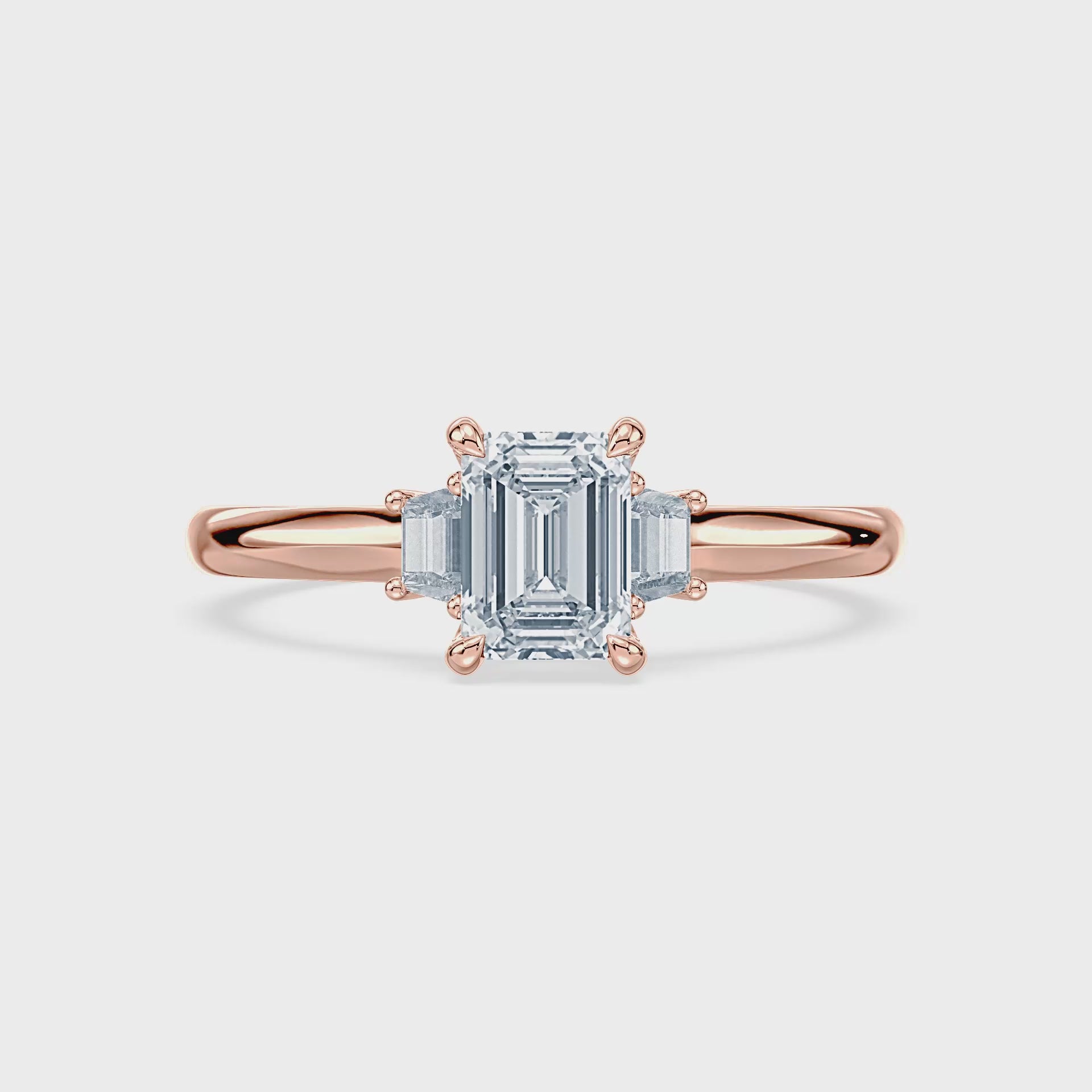 (Royal Asscher Emerald - Rose - Video)