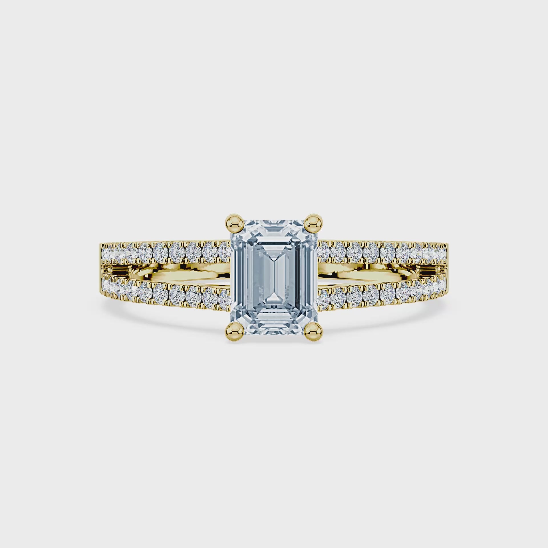 (Royal Asscher Emerald - Yellow - Video)