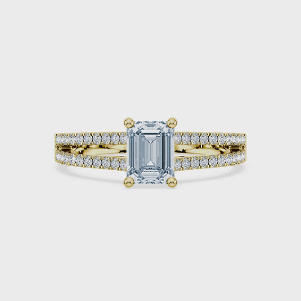 (Royal Asscher Emerald - Yellow - Video)