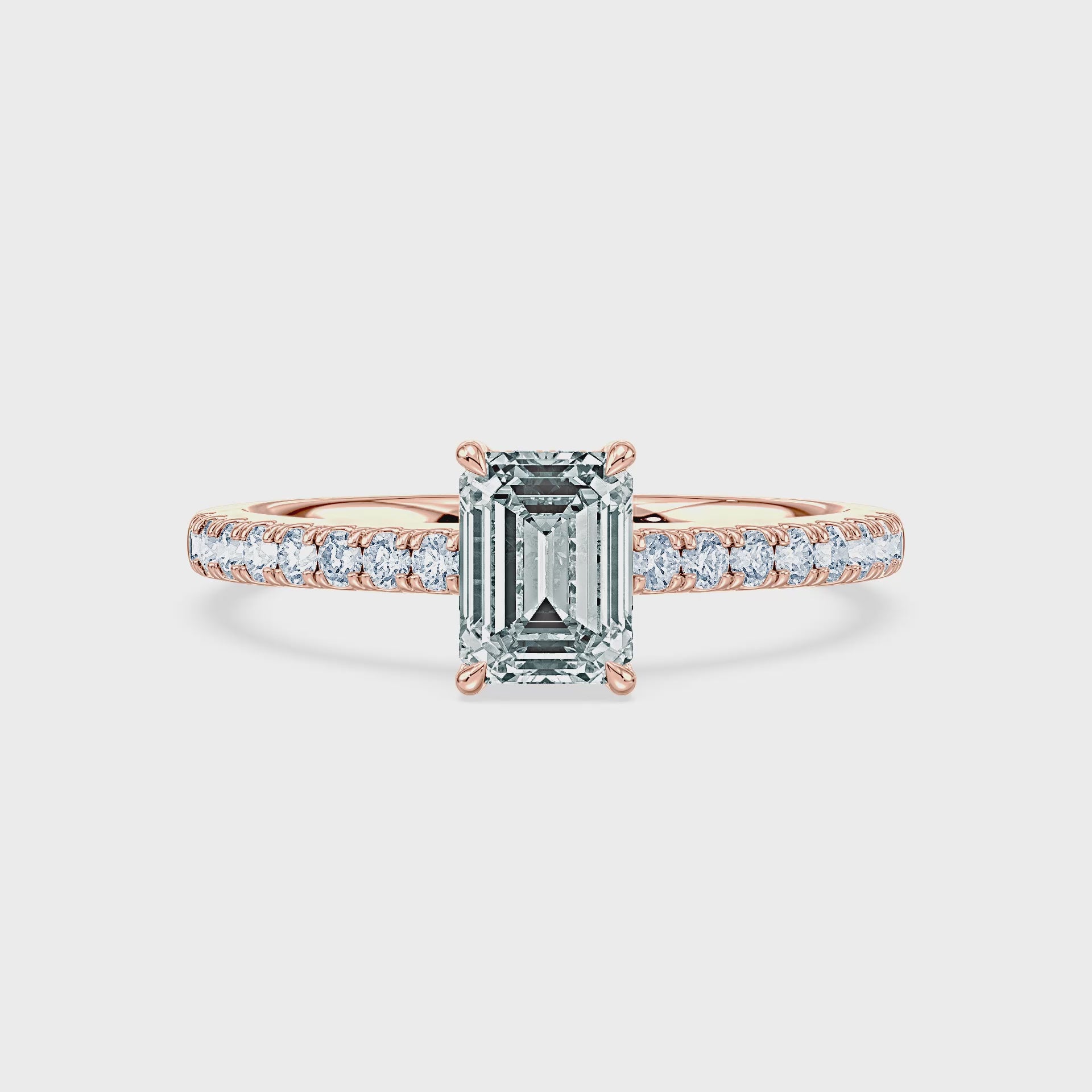 (Royal Asscher Emerald - Rose - Video)